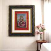Goddess Laxmi Ji Marble Painting Wall Hanging Frame
